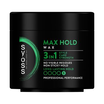 SYOSS MAX HOLD MEDIUM SHINE plaukų vaškas, 150 ml