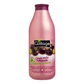 COTTAGE CERISE NOIRE & PISTACHE MOISTURIZING dušo želė ir vonios pienelis, 750 ml