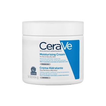 CERAVE MOISTURISING veido ir kūno kremas, 454 g