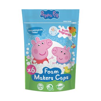 PEPPA PIG FOAM MAKERS vonios putų kapsulės (6 x 16 g)