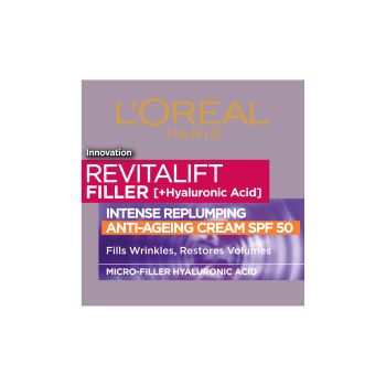 L'OREAL REVITALIFT FILLER ANTI-AGEING SPF50 veido kremas, 50 ml