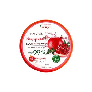 SOQU NATURAL POMEGRANATE SOOTHING veido, kūno ir plaukų želė, 300 ml