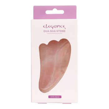 ELEGANCE GUA SHA STONE ROSE QUARTZ veido masažuoklis