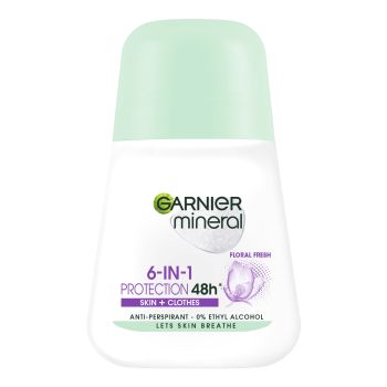 GARNIER MINERAL 6IN1 PROTECTION 48H rutulinis dezodorantas, 50 ml