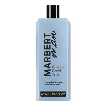 MARBERT MAN CLASSIC STELL BLUE plaukų šampūnas ir dušo želė, 400 ml