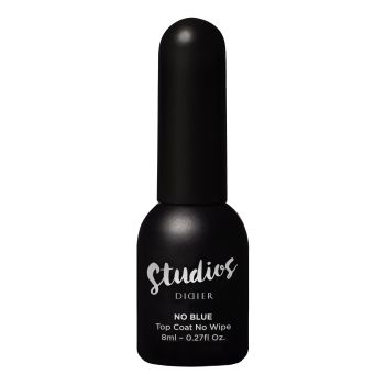 STUDIOS DIDIER NO BLUE NO WIPE viršutinis gelinis nagų lako sluoksnis, 8 ml