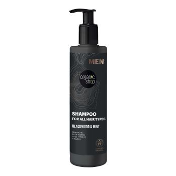 ORGANIC SHOP BLACKWOOD & MINT vyrų plaukų šampūnas, 280 ml