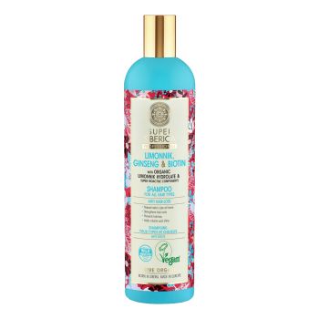 SUPER SIBERICA LIMONNIK GINSENG & BIOTIN plaukų šampūnas, 400 ml