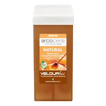 ARCOCERE VELOUR BIO NATURAL rutulinis depiliacijos kūno vaškas, 100 ml