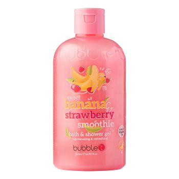 BUBBLE T SWEET BANANA & STRAWBERRY SMOOTHIE vonios ir dušo želė, 500 ml