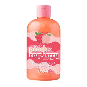 BUBBLE T FROZEN PEACH & RASPBERRY SMOOTHIE vonios ir dušo želė, 500 ml