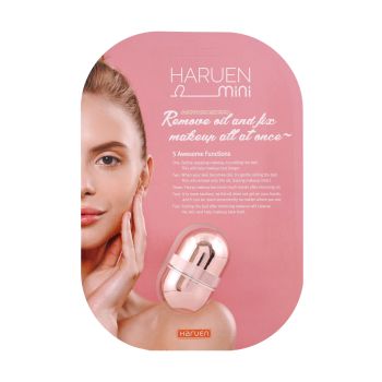 HARUEN MINI METALIC ROSE GOLD veido blizgesį mažinantis masažuoklis