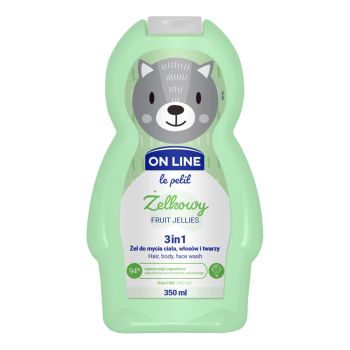 ON LINE FRUIT JELLIES 3IN1 plaukų, kūno ir veido prausiklis, 350 ml