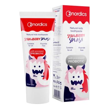 NORDICS STRAWBERRY vaikų dantų pasta, 50 ml