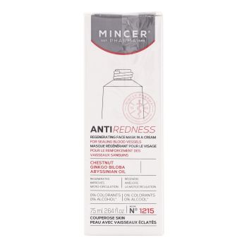 MINCER ANTI REDNESS REGENERATING kreminė veido kaukė, 75 ml