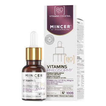 MINCER VITAMINS PHILOSOPHY STRENGHTENING veido serumas, 15 ml