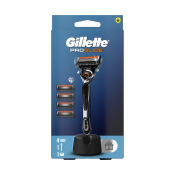 GILLETTE FUSION PROGLIDE skustuvas ir skustuvo galvutės (4 vnt.)