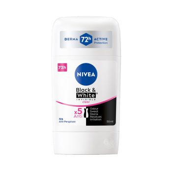 NIVEA BLACK & WHITE INVISIBLE pieštukinis moterų dezodorantas antiperspirantas, 50 ml