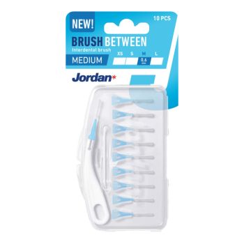 JORDAN MEDIUM tarpdančių šepetėliai (0,6 mm x 10 vnt.)
