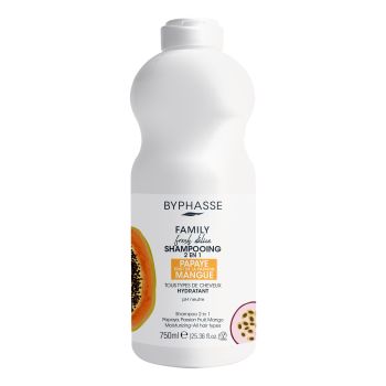 BYPHASSE FAMILY FRESH DELICE 2 IN 1 plaukų šampūnas balzamas, 750 ml