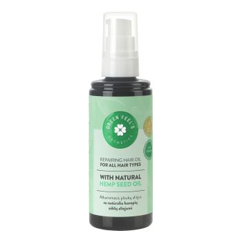 GREEN FEEL'S atkuriamasis plaukų aliejus su kanapių aliejumi, 100 ml