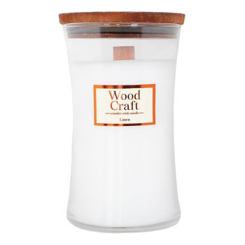 WOODCRAFT LINEN kvapioji žvakė, 595 g
