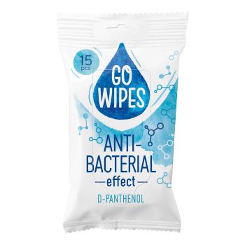 GO WIPES D-PANTHENOL drėgnos servetėlės (15 vnt.)