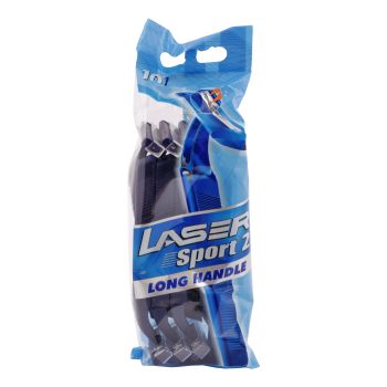 LASER SPORT 2 LONG HANDLE vienkartiniai vyrų skustuvai (10 vnt.)