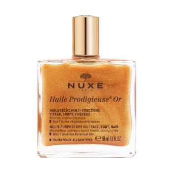 NUXE HUILE PRODIGIEUSE OR MULTI-PURPOSE sausasis veido, kūno ir plaukų aliejus, 50 ml