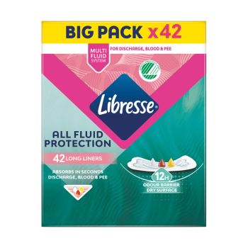 LIBRESSE DAILIES EXTRA PROTECTION LONG higieniniai įklotai (42 vnt.)