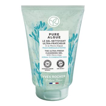 YVES ROCHER PURE ALGUE THE ULTRA-FRESH valomoji prausimo želė, 125 ml