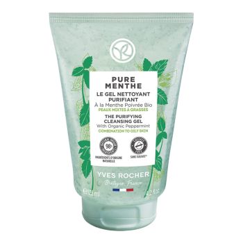 YVES ROCHER PURE MENTHE THE PURIFYING valomoji prausimosi želė, 125 ml