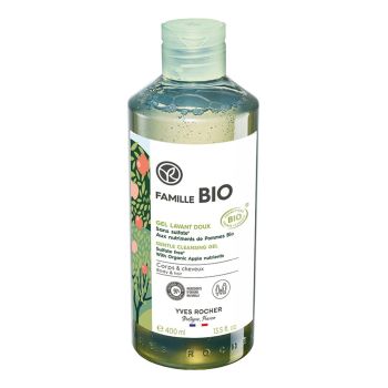 YVES ROCHER FAMILLE BIO GENTLE CLEANSING kūno ir plaukų želė, 390 ml