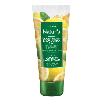 JOANNA NATURIA 3 IN 1 GLYCERIN LEMON EXTRACT rankų kremas, 100 g