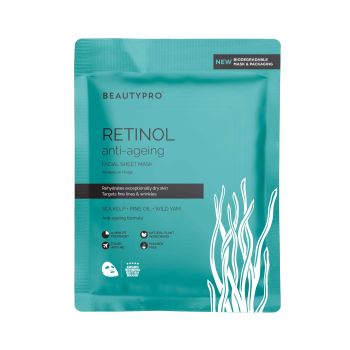 BEAUTY PRO RETINOL ANTI-AGEING veido kaukė, 22 ml