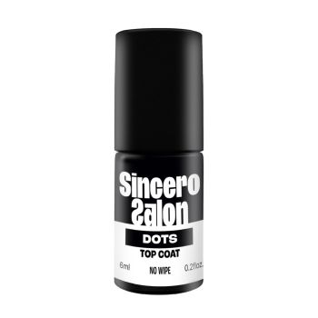 SINCERO NO WIPE DOTS gelinio nagų lako viršutinis sluoksnis, 6 ml