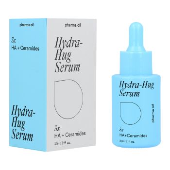 PHARMA OIL HYDRA HUG hialurono ir keramidų veido serumas, 30 ml