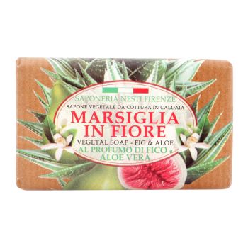 SAPONERIA NESTI MARSIGLIA IN FIORE FIG & ALOE tualetinis muilas, 125 g