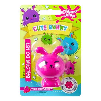 CHLAPU CHLAP CUTE BUNNY WILD STRAWBERRY lūpų blizgis, 7 g