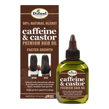 DIFEEL CAFFEINE & CASTOR PREMIUM plaukų aliejus, 75 ml