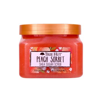 TREE HUT PEACH SORBET SHEA SUGAR kūno šveitiklis, 510 g