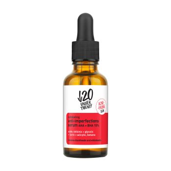 UNDER TWENTY EXFOLIATING AHA+BHA 15% veido želė - serumas, 30 ml