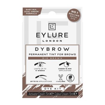 EYLURE DYBROW MID BROWN rinkinys antakiams dažyti (2 x 5 ml)