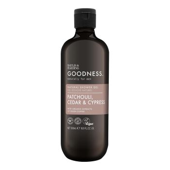 BAYLIS & HARDING GOODNESS PATCHOULI, CEDAR & CYPRESS vyrų dušo želė, 500 ml