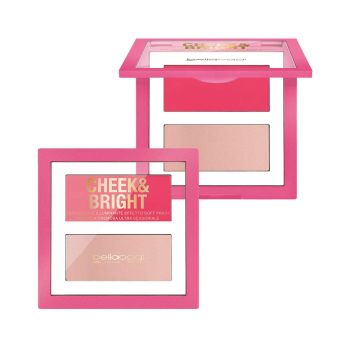 BELLAOGGI CHEEK & BRIGHT švytėjimo suteikianti pudra ir skaistalai, 2,5 x 2,5 g