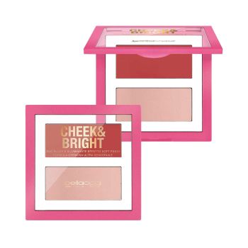 BELLAOGGI CHEEK & BRIGHT švytėjimo suteikianti pudra ir skaistalai, 2,5 x 2,5 g