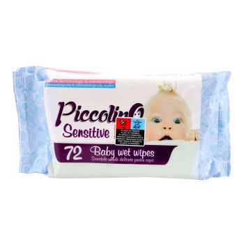 PICCOLINO BABY BLUE SENSITIVE drėgnos servetėlės (72 vnt.)