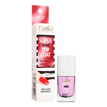 DELIA SUPER SHINE viršutinis nagų lako sluoksnis, 11 ml