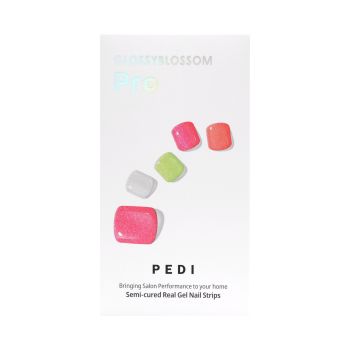 GLOSSYBLOSSOM PRO PEDI SEMI-CURED REAL gelinės nagų juostelės