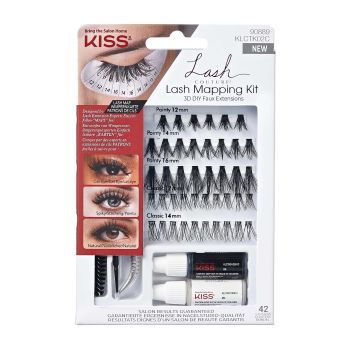 KISS LASH COUTURE dirbtinių blakstienų kuokštelių priauginimo rinkinys